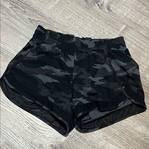 Athleta Black Camo Athletic Shorts